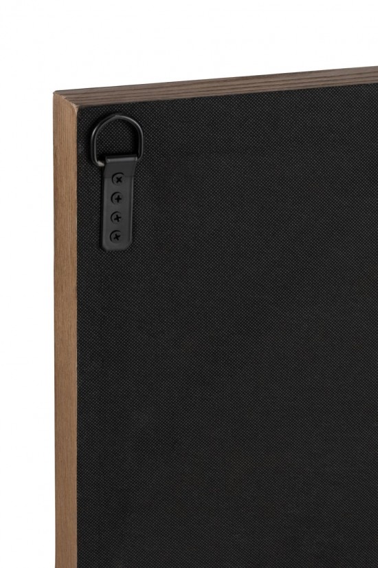 Jline Kader Led Batterij Wereldkaart Hout Canvas Bruin Naturel.