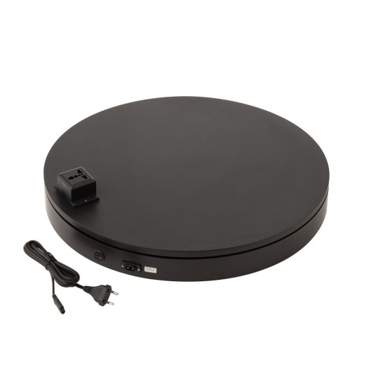 J Line Draaischijf Rond Sleepcontact 100Kg Plastiek Zwart Medium draaischijf draaischijven JO48932.