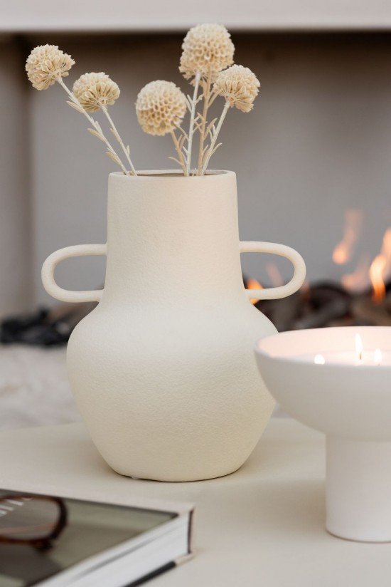 J Line Tagete Stelo Lungo Artificiale Crema Bianco Caléndula Largo Spray Artificial Blanco Crema.