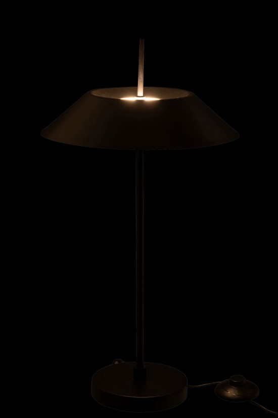 J Line Éclairage Armatures Luminaires D'intérieur Pieds De Lampe Avec Abat Jour Lampes De Table Jolipa Lampe Led Metal Noir.