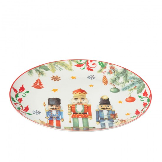 J Line Bord Rond Notenkraker Giftbox Keramiek Wit Large serviesseries Serviezen JO49326.