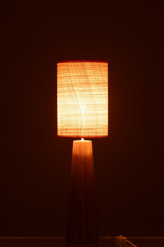 J Line Éclairage Armatures Luminaires D'intérieur Pieds De Lampe Avec Abat Jour Lampes De Table Jolipa Lampe Parapluie Bois D .