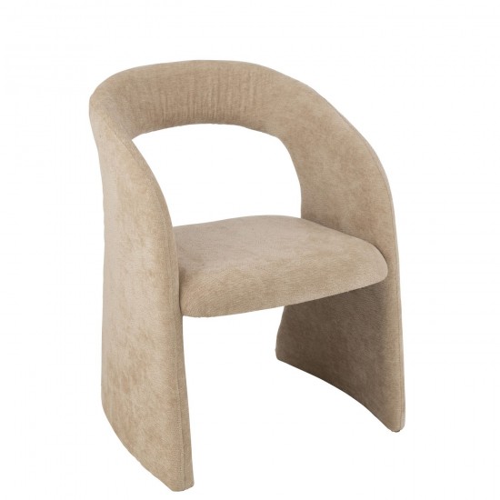 J Line Anise Stoel Textiel Beige stoelen eetkamerstoelen eethoekstoelen eettafelstoelen eetstoelen JO49449.