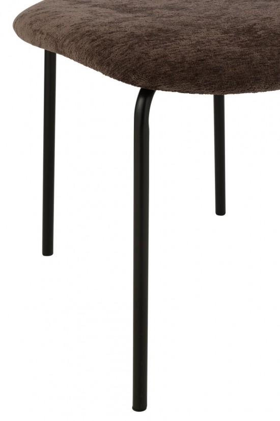 J Line Dining Chair Textile Metal Dark Brown dining chairs.