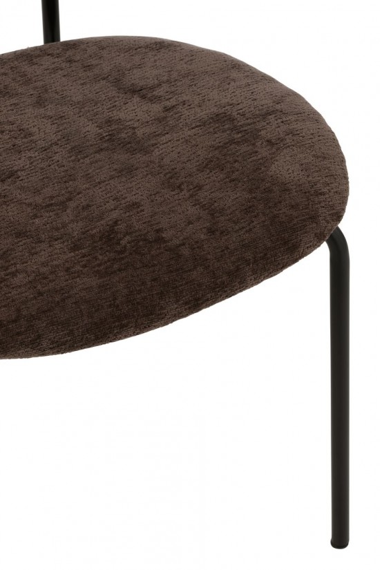 Jline Essensstuhl Textil Metall Dunkel Braun stuhl stuehle.