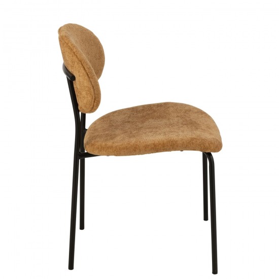 J Line chaises de repas Jolipa Chaise Textile Metal Ochre.