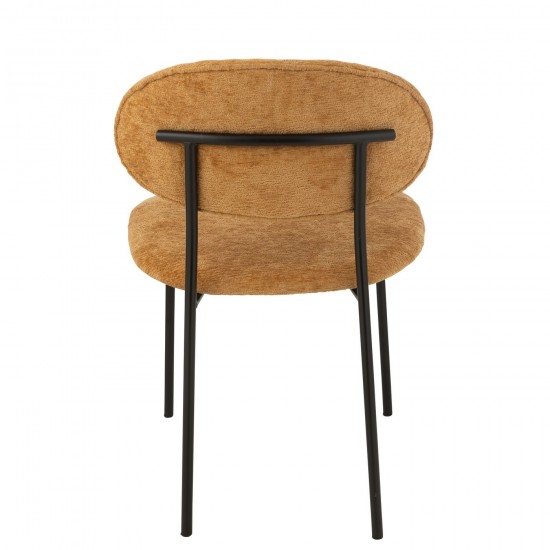 Jline Eetstoel Textiel Metaal Oker.