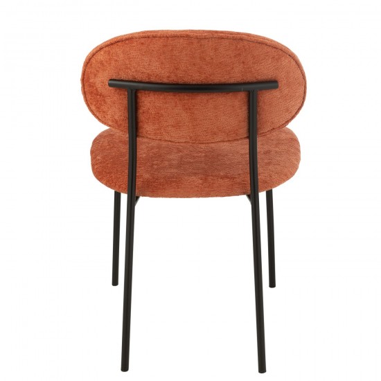 Jline Eetstoel Textiel Metaal Oranje Roest.