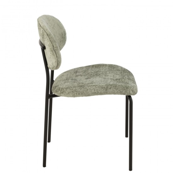 J Line chaises de repas Jolipa Chaise Textile Metal Vert Menthe.