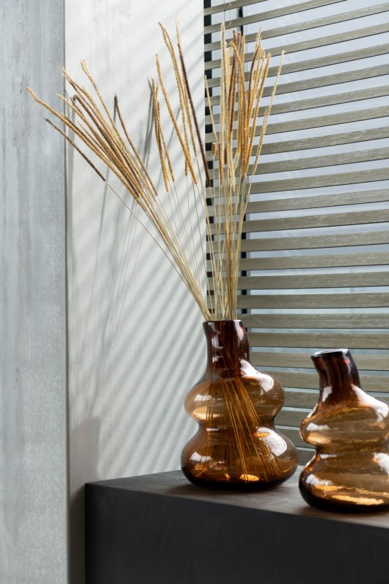 Jline Jarron Frasco Vidrio Marron Large.