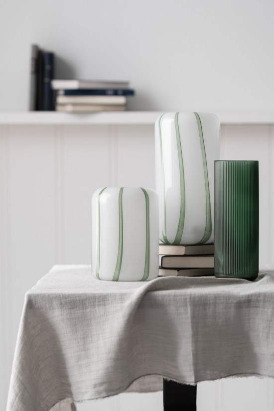 Jline Jarron Mimi Vidrio Blanco Verde Small.