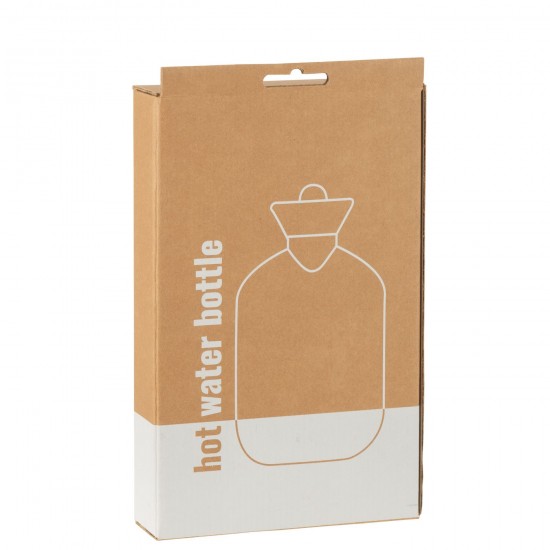 J Line Hot Water Bottle Teddy Pompoms Polyester White jugs ceramic jars with two handles.