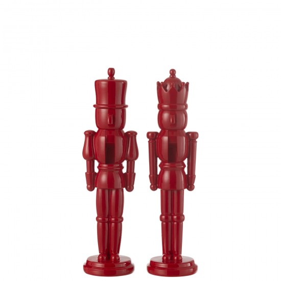 J Line Notenkraker Resine Blinkend Rood Medium mensen personen JO49839.