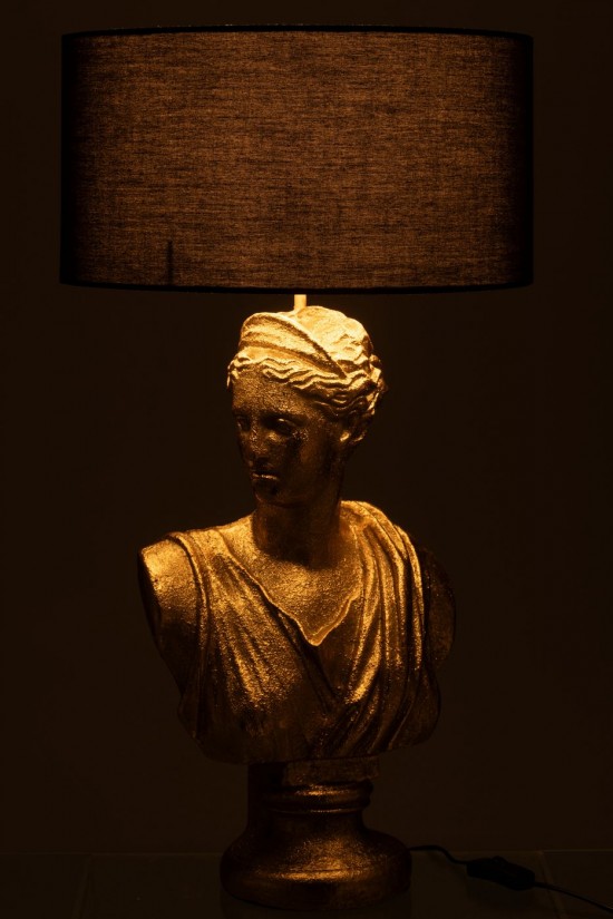 J Line Éclairage Armatures Luminaires D'intérieur Pieds De Lampe Avec Abat Jour Lampes De Table Jolipa Lampe Femme Buste Resin.