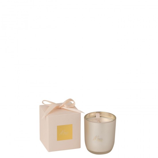 J Line Geurkaars Merci Beige Small 35Uur geurkaarsen JO49945.