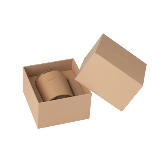 J Line bougies parfumées Jolipa Bougie Parfumee Cuir Marron 40Heures.