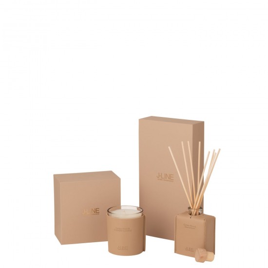 J Line sprays parfums fleurs Jolipa Huile Parfumee Cuir Marron 100Ml.