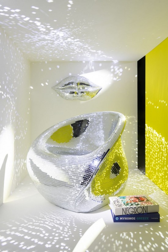 Jline Silla Espejo Resina Plata.