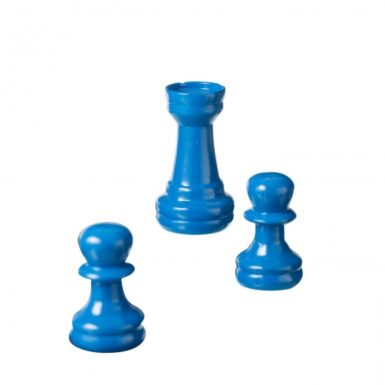 J Line Schaakspel Hars Blauw Oranje schaakborden JO50029.