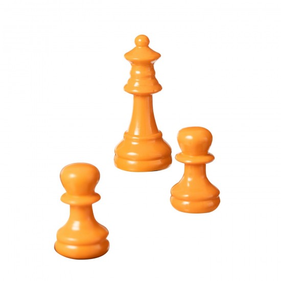 Jline Schachstück Resin Blau Orange schachbretter holz.