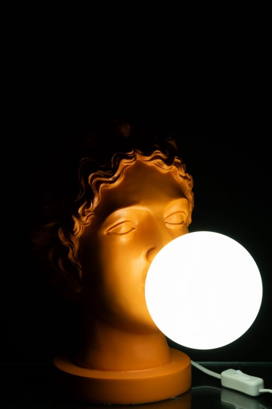 J Line Éclairage Armatures Luminaires D'intérieur Pieds De Lampe Avec Abat Jour Lampes De Table Jolipa Lampe Femme Tete Resine.