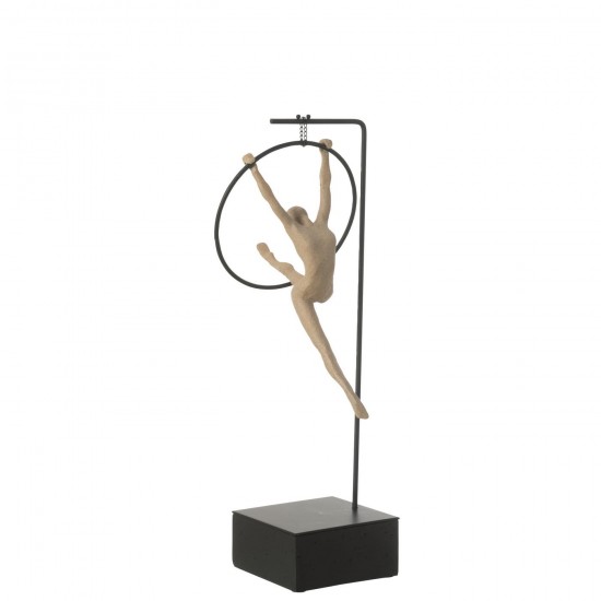 J Line Gymnaste Hoepel Beta Resin Beige Zwart mensen personen JO50135.
