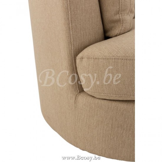 J Line Chair Swivel Wood Textile Beige turning seats.