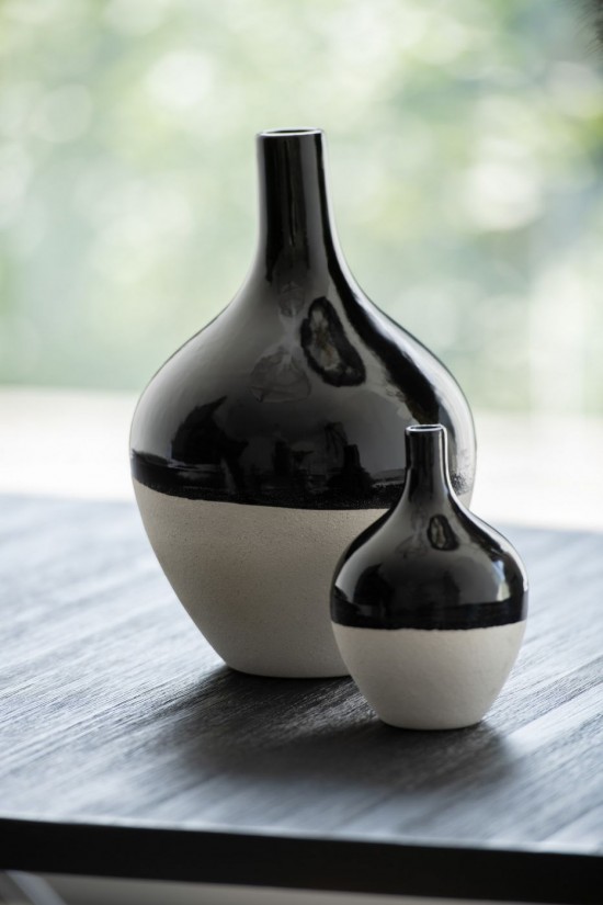 Jline Jarron Iva Porcelana Negro Blanco Small.