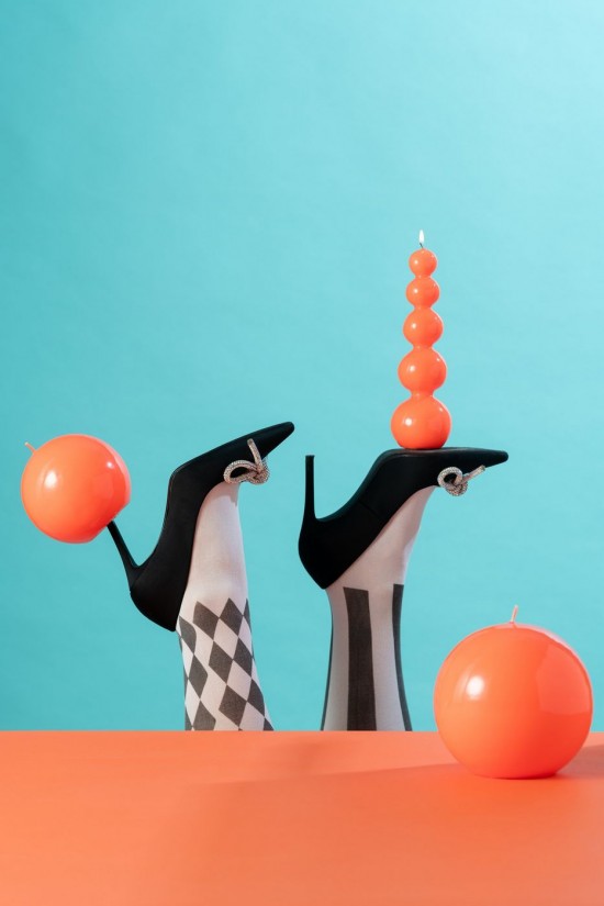 Jline Vela Bola De Cera Roja Fluorescente 50 Horas.