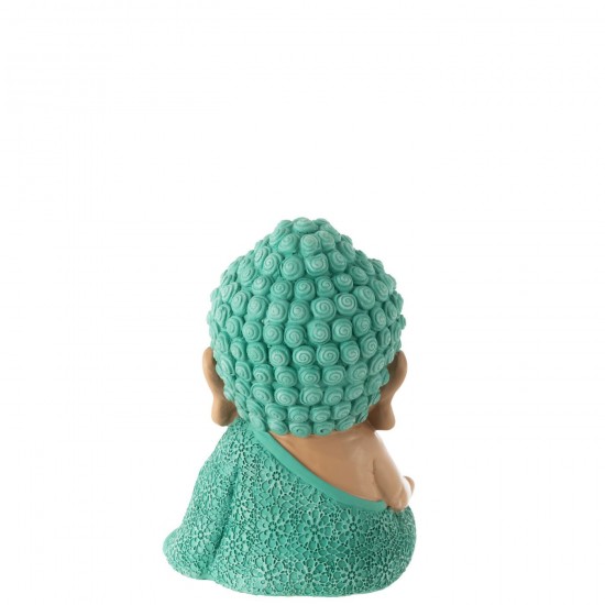 J Line frères Moines statuettes Jolipa Moine Zen Resine Azur.