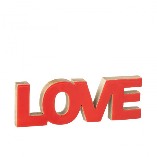 J Line Letter Love Mangohout Rood Large letters JO50455.