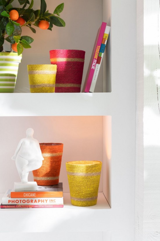 J Line Candela Profumata Cesto Cera Arancione Medium 55 Ore Vela Perfumada Cesta Naranja Mediana 55 Horas.