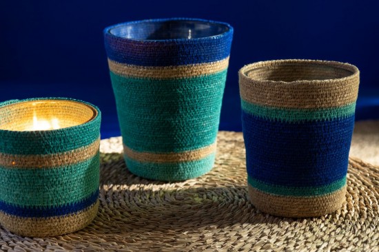 Jline Cesto Para Velas Perfumadas Azur Mediano 55 Horas.