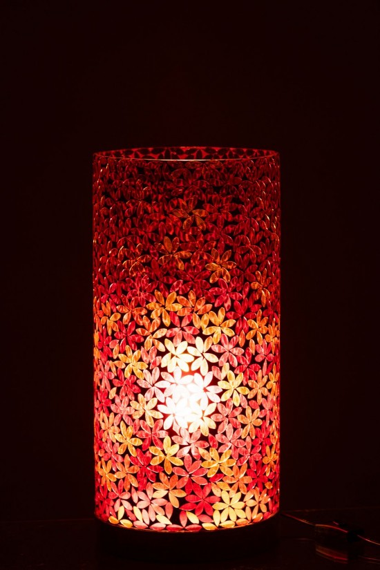 J Line Éclairage Armatures Luminaires D'intérieur Pieds De Lampe Avec Abat Jour Lampes De Table Jolipa Lampe Fleur Mosaique Ve.