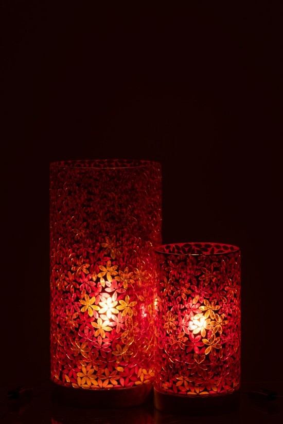 Jline Lampe Blum Mosaik Glas Rosa Large Lampenfusse Mit Schirmen Tischlampen Tischleuchten Innenleuchten.