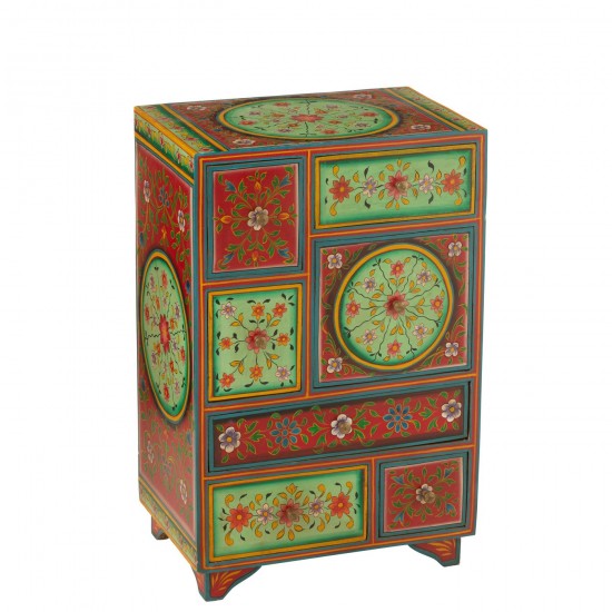 J Line Kast 7 Lades Mumbai Mango Hout Mix kasten JO50565.