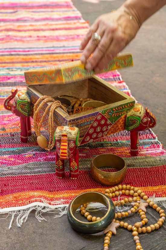 Jline Caja Pies De Elefante Delhi Mango Mixto.