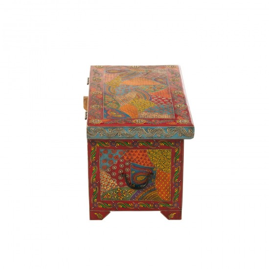 J Line coffres caisses de stockage Jolipa Coffre Delhi Bois De Manguier Mix.