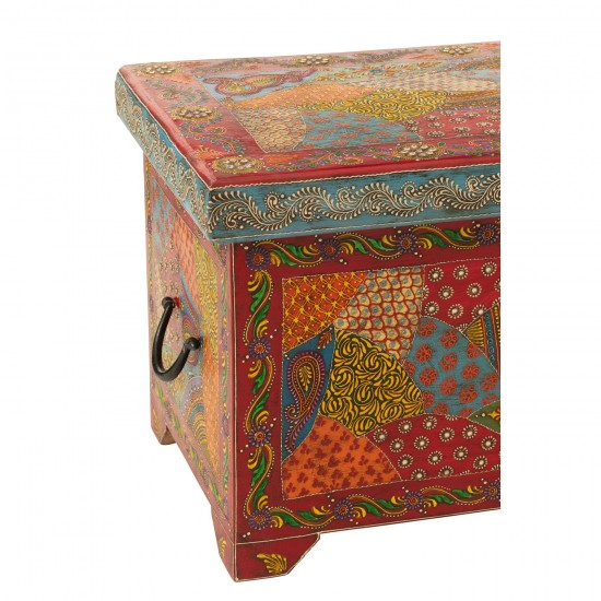 J Line Trunk Delhi Mango Wood Mix storage cases.