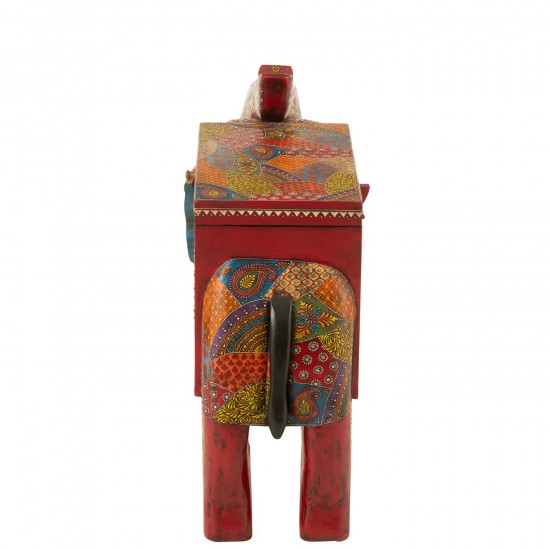 J Line Trunk Elephant Delhi Mango Wood Mix storage cases.