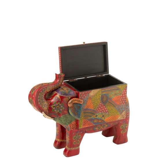 J Line Baule Elefante Delhi Legno Di Mango Mix Trompa Elefante Delhi Mango Mix.