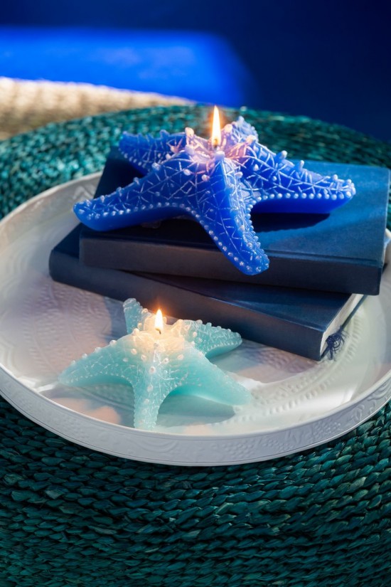 Jline Vela Estrella De Mar Azul Grande 3 Horas.