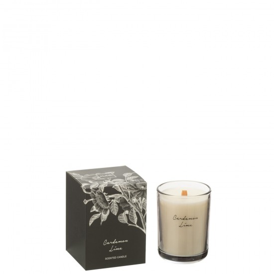 J Line Geurkaars Kardemom Limoen Coco Wax Large 50 Uur geurkaarsen JO50622.