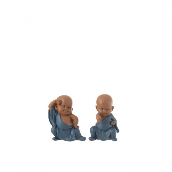 J Line Monnik Dans Resin Blauw monikken JO50651.