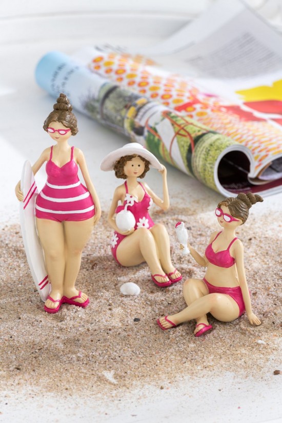 Jline Bañista Resina Rosa Surtido De 3.