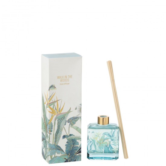 J Line diffuseurs de parfums Jolipa Diffuseur Walk In The Woods Cire Bleu 180Ml.