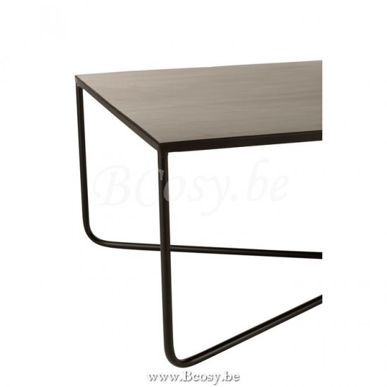 Jline Salontafel Kruis Frame Metaal Zwart.