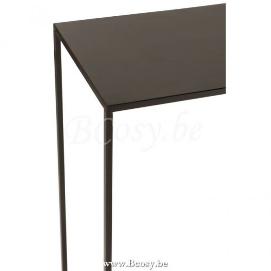 J Line Console Rectangle Metal Black sidetables.