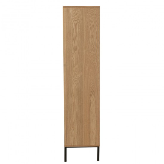 J Line armoires Jolipa Armoire Cases Mdf Metal Naturel Noir.