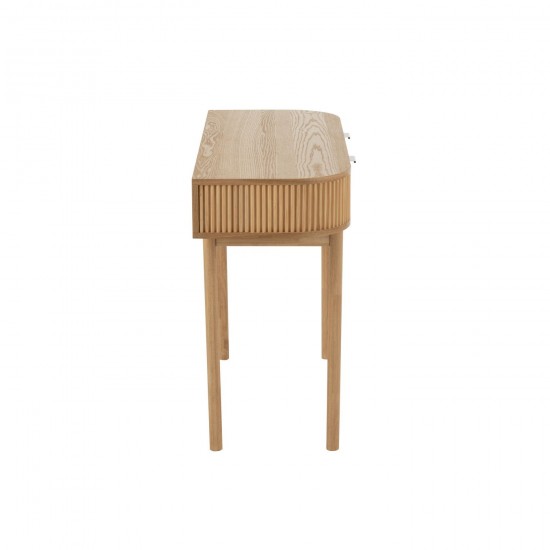 J Line tables de drapier murales Jolipa Console Rond Mdf Bois De Pin Naturel.